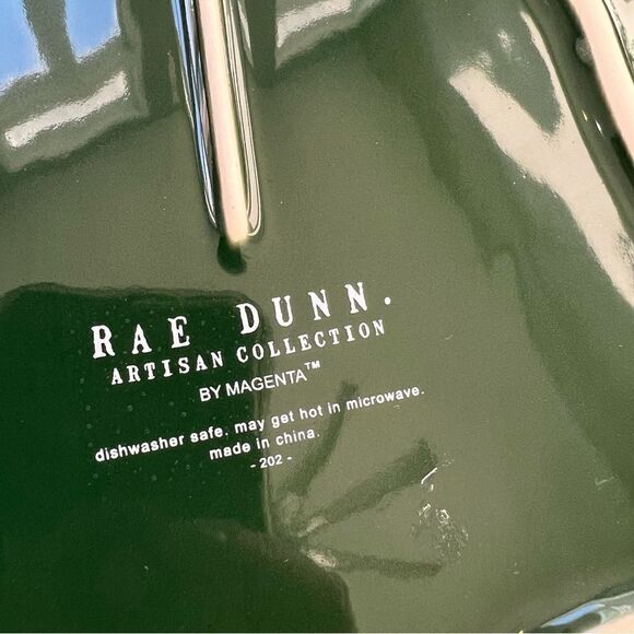 Rae Dunn Giving Plate Christmas Tree Green Hostess Gift 10x13 - Picture 8 of 9